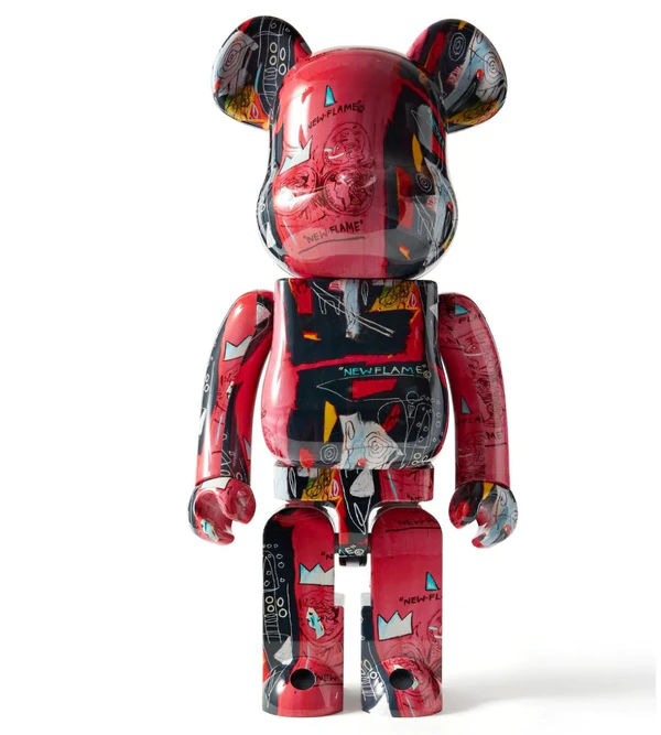 BEARBRICK 1000 % WARHOL X KM BASQUIAT 1 ROUGE