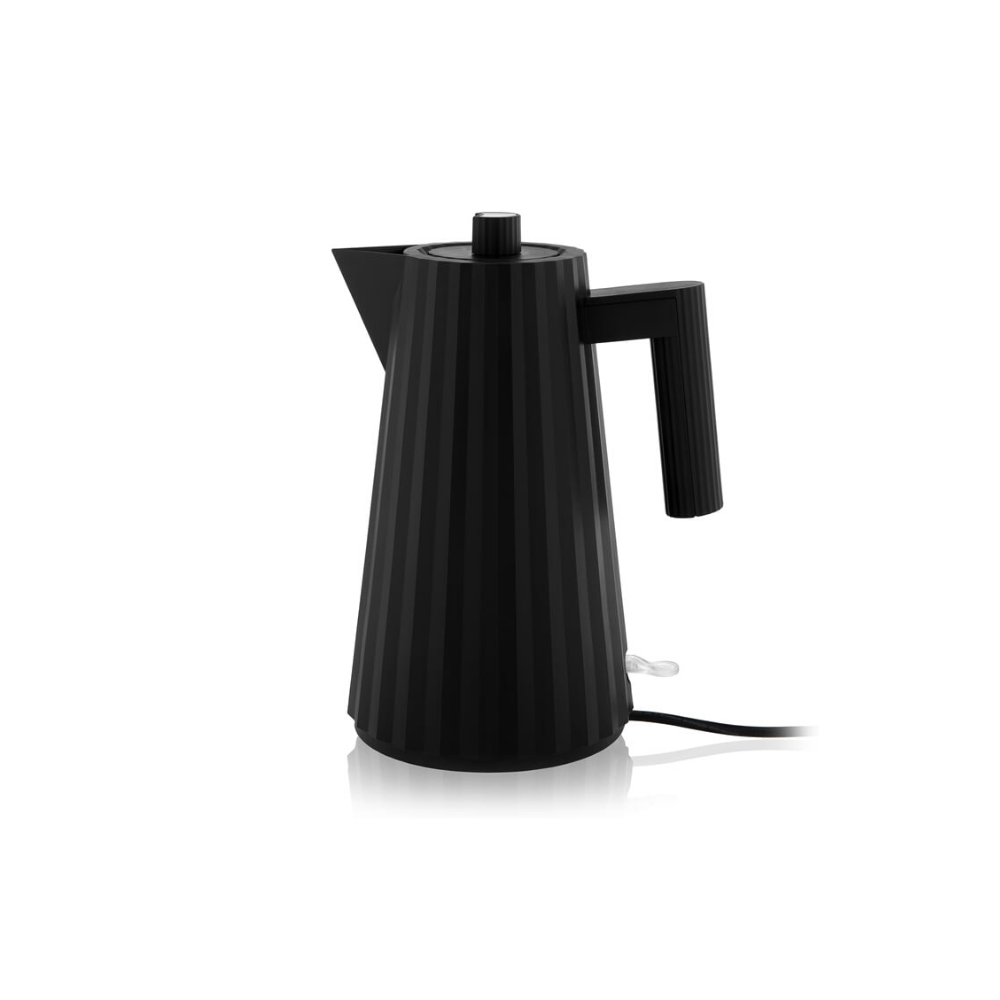 Bouilloire Électrique Plissé 1,7L Noire &#8211; ALESSI