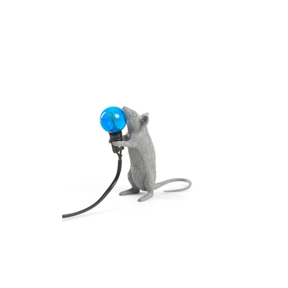 Lampe De Table Souris Debout Grise Seletti