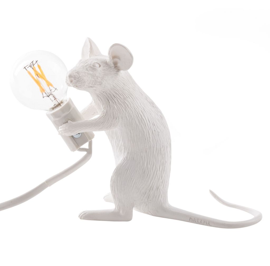 Souris Debout Blanche &#8211; SELETTI