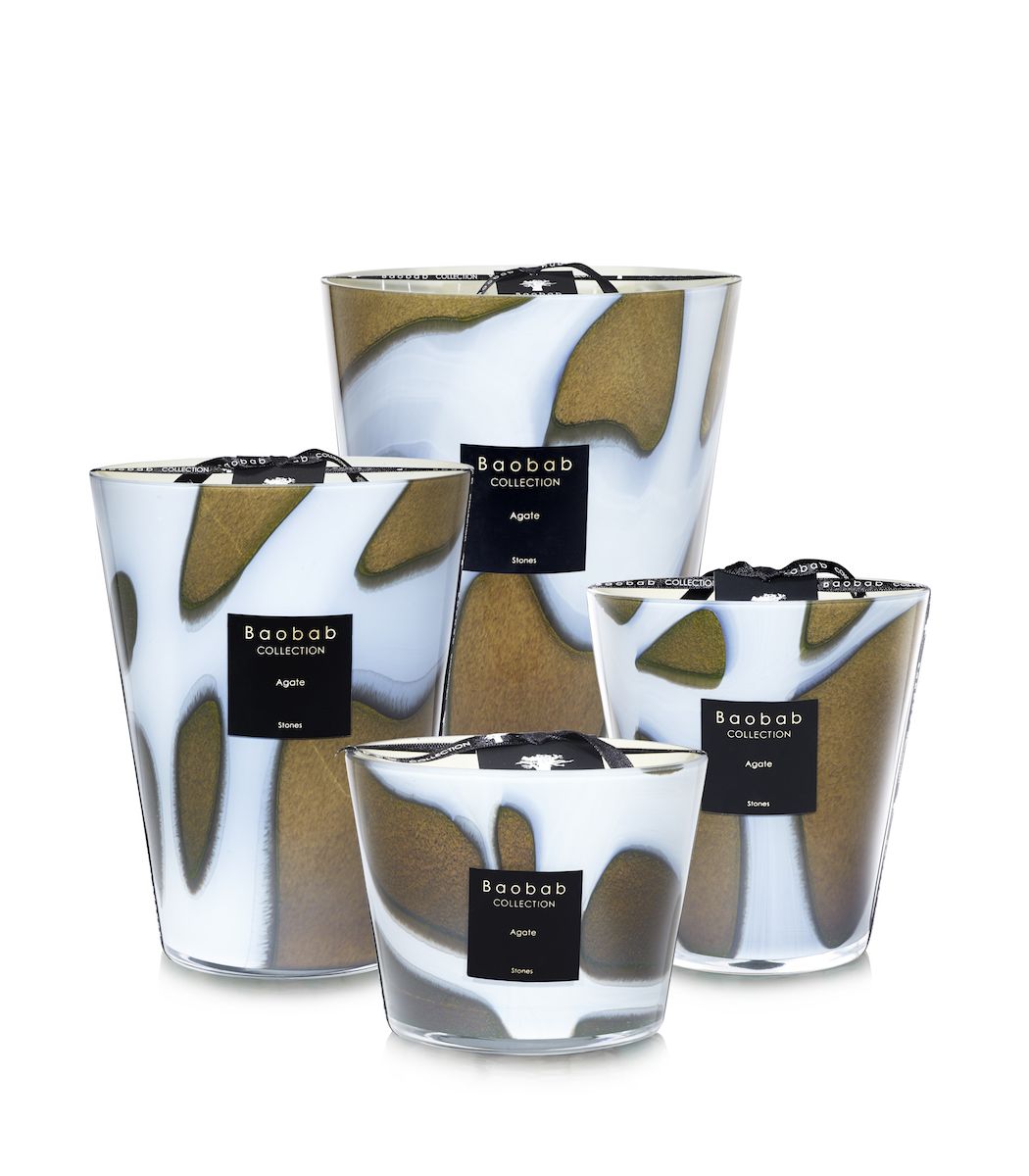 Bougie Stones Agate &#8211; Baobab Collection