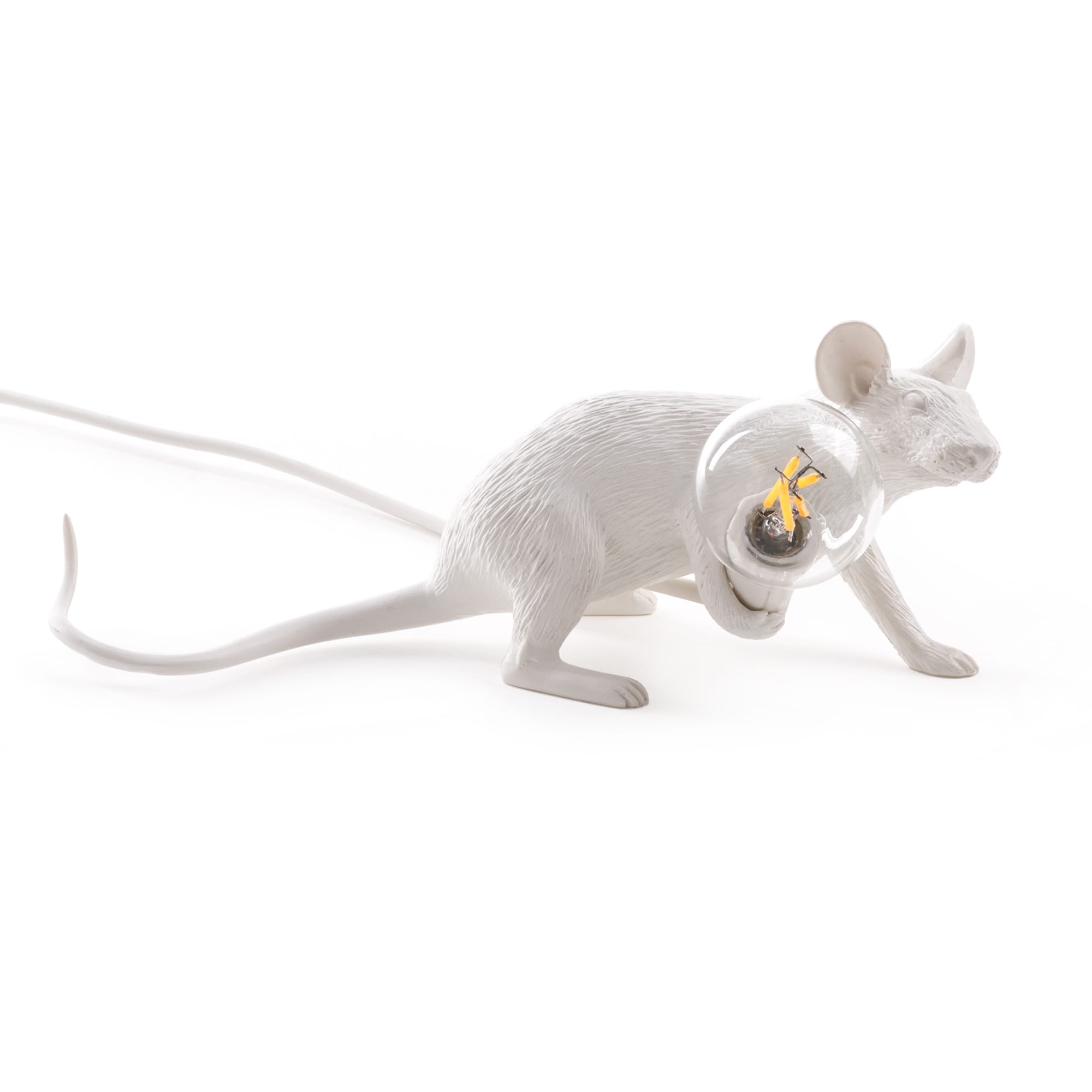 Souris Couchée Blanche – SELETTI
